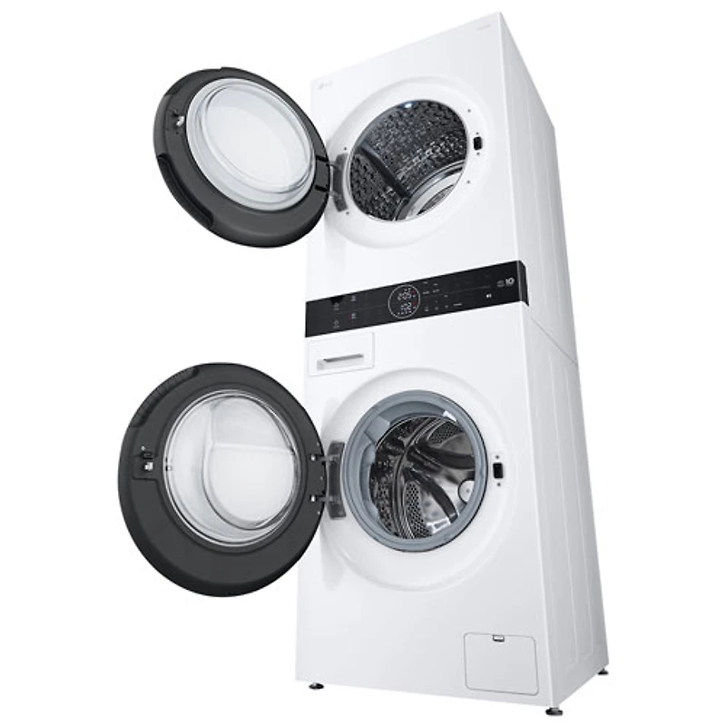 LG WashTower 2.8 Cu. Ft. Front Load Washer & 4.2 Cu. Ft. Heat Pump Dryer Laundry Centre (WKHC152HWA) - White