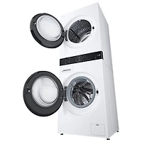 LG WashTower 2.8 Cu. Ft. Front Load Washer & 4.2 Cu. Ft. Heat Pump Dryer Laundry Centre (WKHC152HWA) - White