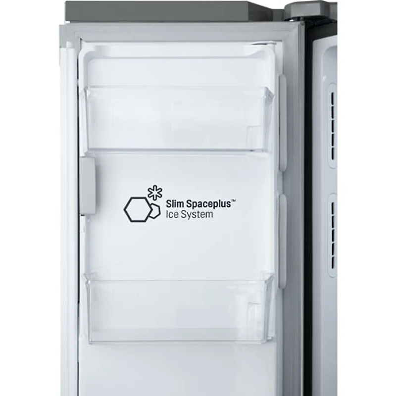 Réfrigérateur à deux portes 20,2 pi³ 33 po avec distributeur de glaçons de LG (LF20C6330S) - Inox