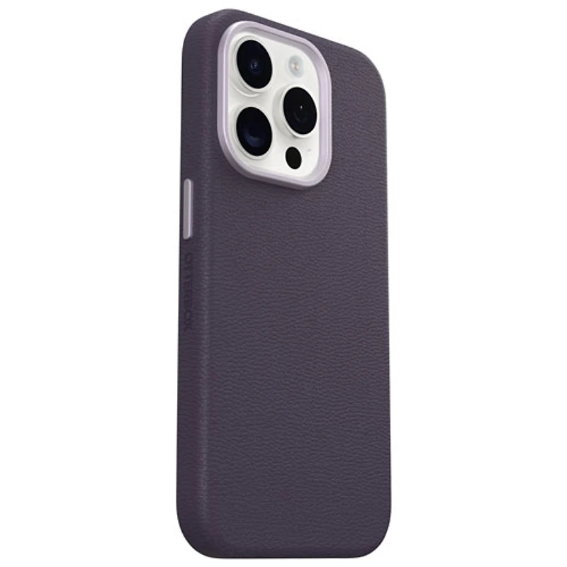 OtterBox Symmetry Cactus Leather Fitted Hard Shell Case for iPhone 15 Pro - Purple