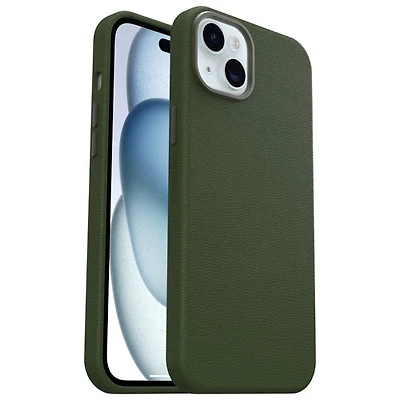 OtterBox Symmetry Cactus Leather Fitted Hard Shell Case for iPhone 15 Plus - Green