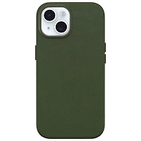 Étui rigide ajusté en cuir de cactus Symmetry d'OtterBox pour iPhone 15 - Vert