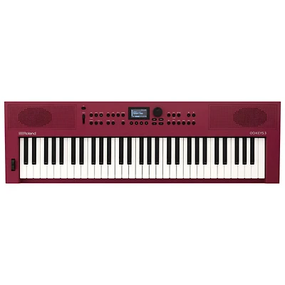 Clavier de création musicale à 61 touches GO:KEYS 3 de Roland - Rouge foncé
