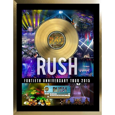 Frameworth - Rush : Toile encadrée du 40e anniversaire de la tournée avec disque 45 tours d'or
