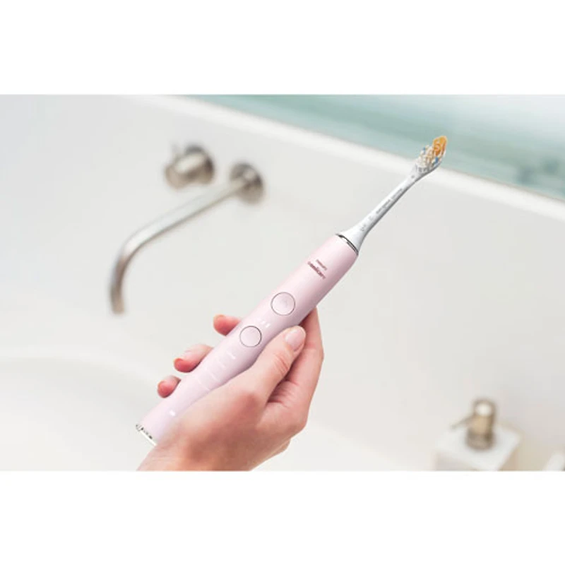 Brosse à dents électrique intelligente SoniCare DiamondClean 9350 de Philips (HX9902/75) - Rose
