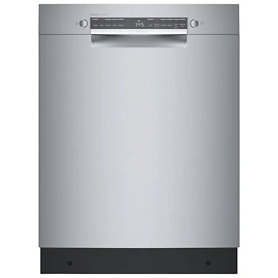 Lave-vaisselle encastrable 24 po 46dB série 300 de Bosch avec cuve en inox (SGE53C55UC) - Inox