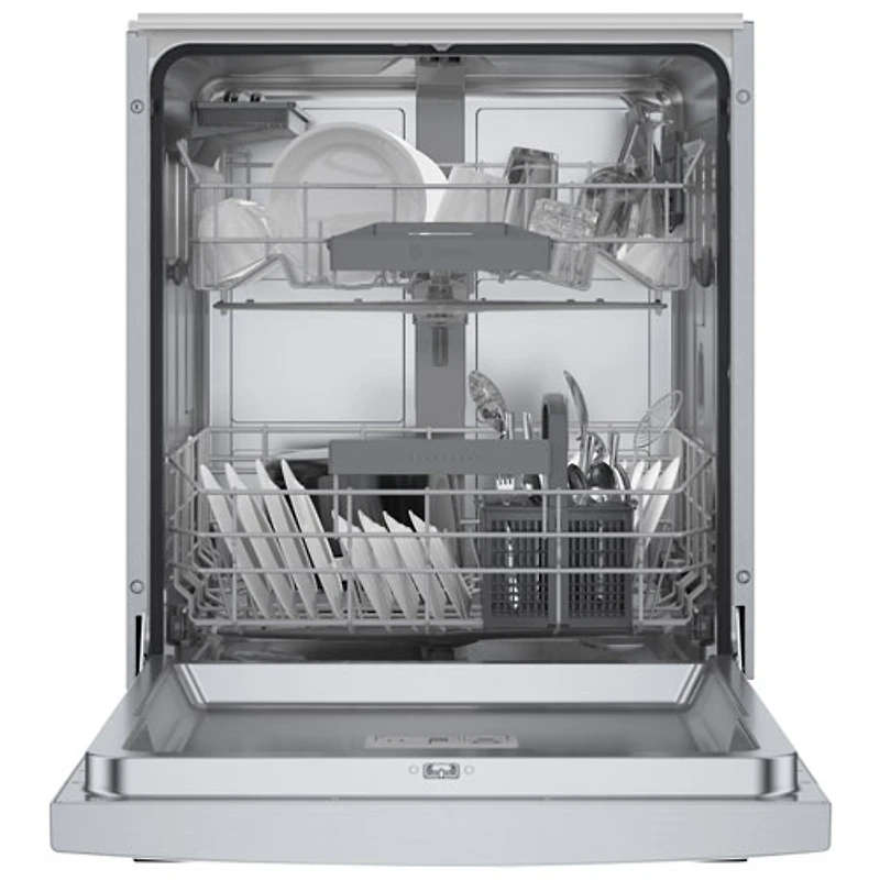 Lave-vaisselle encastrable 24 po 46dB série 300 de Bosch avec cuve en inox (SGE53C55UC) - Inox