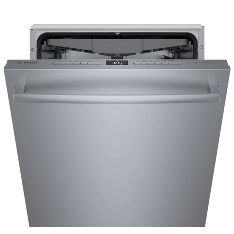 Lave-vaisselle encastrable 24 po 44 dB avec cuve en inox et troisième panier série 800 de Bosch (SGX78C55UC) - Inox