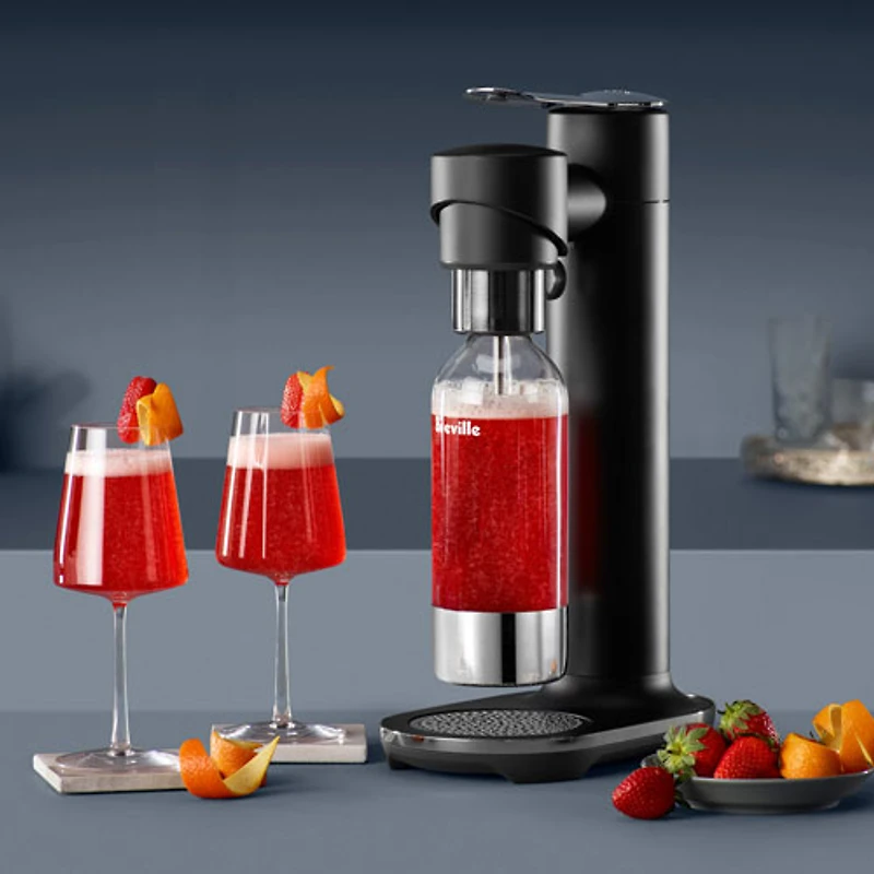 Breville InFizz Fusion Sparkling Water Maker - Black Truffle