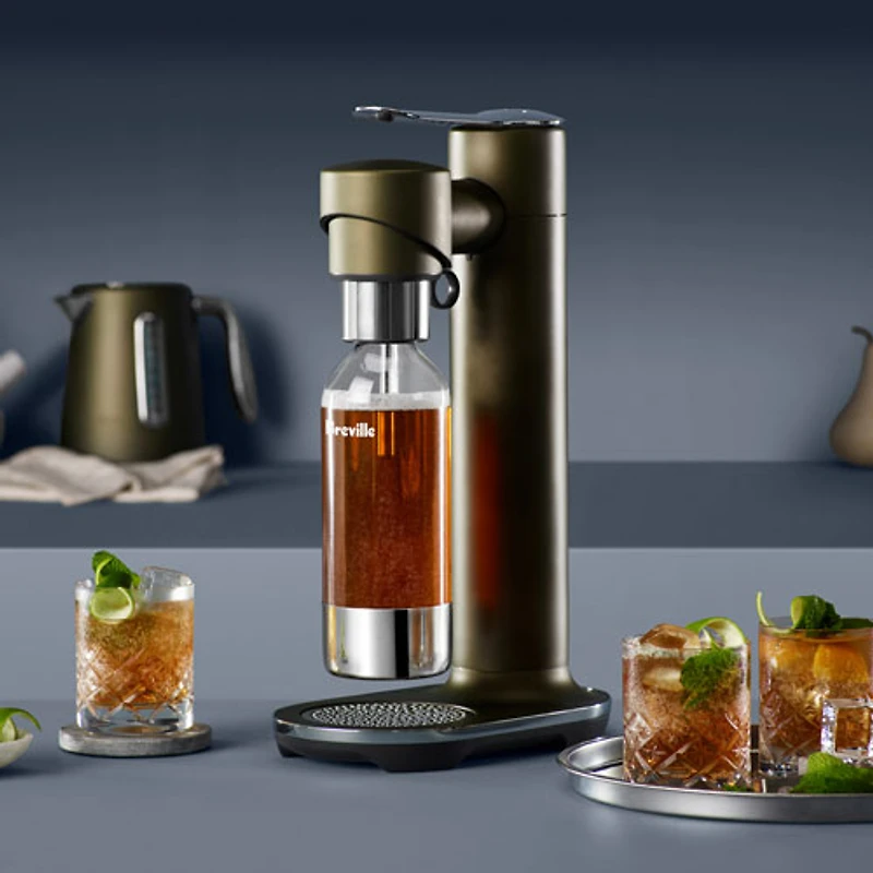Breville InFizz Fusion 1L Soda Machine with FusionCap - Olive Tapenade
