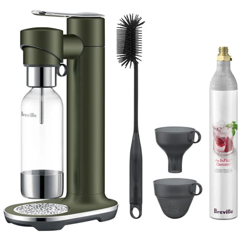 Machine à boissons pétillantes de 1 L InFizz Fusion de Breville avec bouchon FusionCap et bombonne de CO2 - Tapenade d'olives