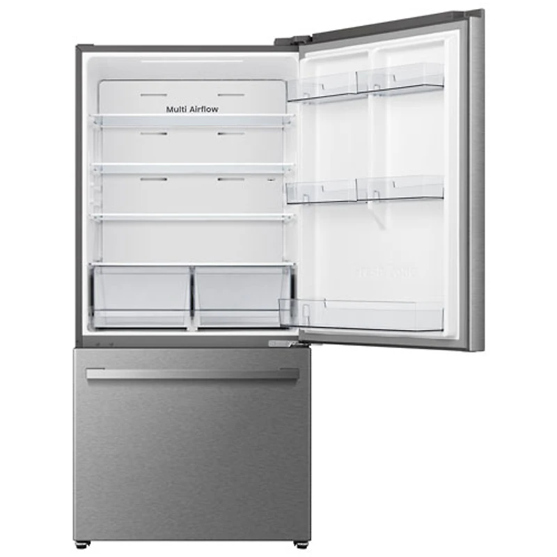 Réfrigérateur à congélateur inférieur 22,3 pi³ 31,3 po de Hisense (RB22A2FSE) - Acier inoxydable