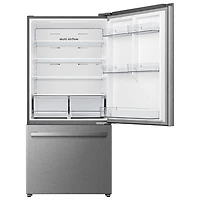 Réfrigérateur à congélateur inférieur 22,3 pi³ 31,3 po de Hisense (RB22A2FSE) - Acier inoxydable