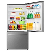 Réfrigérateur à congélateur inférieur 22,3 pi³ 31,3 po de Hisense (RB22A2FSE) - Acier inoxydable