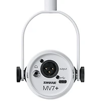 Shure MV7+-K XLR/USB-C Dynamic Microphone - White