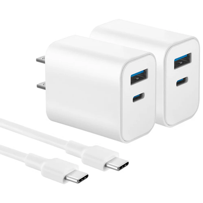 Best Buy Essentials 20W USB-C Wall Charger Kit (BE-MW220CA1W24B-C) - 2 Pack - Only at Best Buy