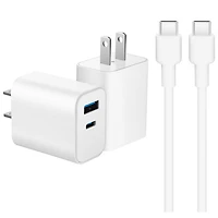 Best Buy Essentials 20W USB-C Wall Charger Kit (BE-MW220CA1W24B-C) - 2 Pack - Only at Best Buy