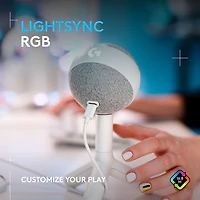 Microphone de jeu USB Yeti Orb à condensateur avec éclairage RVB LIGHTSYNC de Logitech - Blanc - Exclusivité de Best Buy