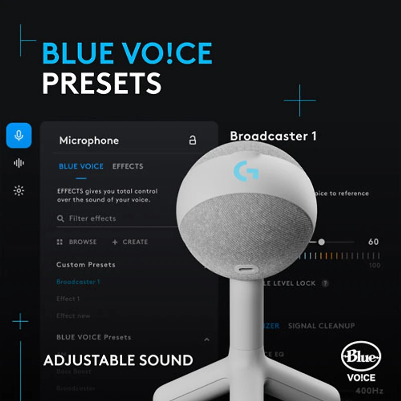 Microphone de jeu USB Yeti Orb à condensateur avec éclairage RVB LIGHTSYNC de Logitech - Blanc - Exclusivité de Best Buy