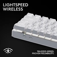 Clavier de jeu sans fil rétroéclairé à touches tactiles optiques GX PRO X 60 LIGHTSPEED de Logitech - Blanc - Anglais