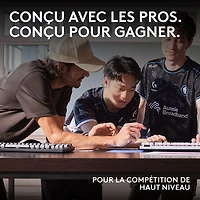 Clavier de jeu sans fil rétroéclairé à touches tactiles optiques GX PRO X 60 LIGHTSPEED de Logitech - Blanc - Anglais