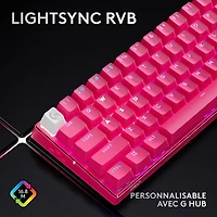 Logitech PRO X 60 LIGHTSPEED Wireless Backlit Mechanical GX Optical Linear Gaming Keyboard - Magenta - En