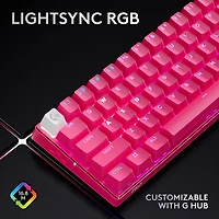 Logitech PRO X 60 LIGHTSPEED Wireless Backlit Mechanical GX Optical Linear Gaming Keyboard - Magenta - En