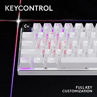 Clavier de jeu sans fil rétroéclairé à touches linéaires optiques GX PRO X 60 LIGHTSPEED de Logitech - Blanc - Anglais