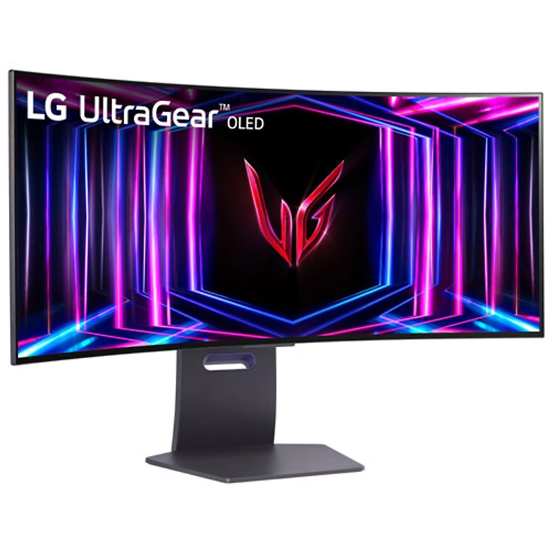 LG UltraGear 34" 1440p UWQHD 240Hz 0.03ms GTG Curved OLED LED G-Sync FreeSync Gaming Monitor (34GS95QE-B) - Purple-Grey