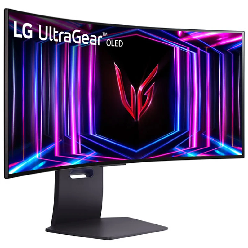 LG UltraGear 34" 1440p UWQHD 240Hz 0.03ms GTG Curved OLED LED G-Sync FreeSync Gaming Monitor (34GS95QE-B) - Purple-Grey