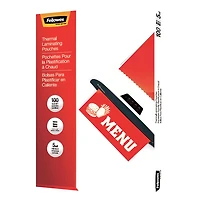 Pochettes de plastification à chaud de 11,5 x 17,5 po de Fellowes - 5 mil - Paquet de 100