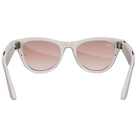 Lunettes Skyler (1re génération) de Ray-Ban | Meta avec IA, photo, vidéo, audio et messagerie - Gris chaud/Rose cannelle