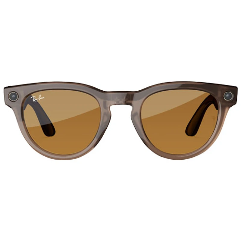 Ray-Ban | Meta Headliner (Gen 1) Glasses with AI, Photo, Video, Audio & Messaging - Warm Stone/Transitions