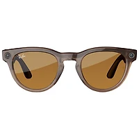 Ray-Ban | Meta Headliner (Gen 1) Glasses with AI, Photo, Video, Audio & Messaging - Warm Stone/Transitions