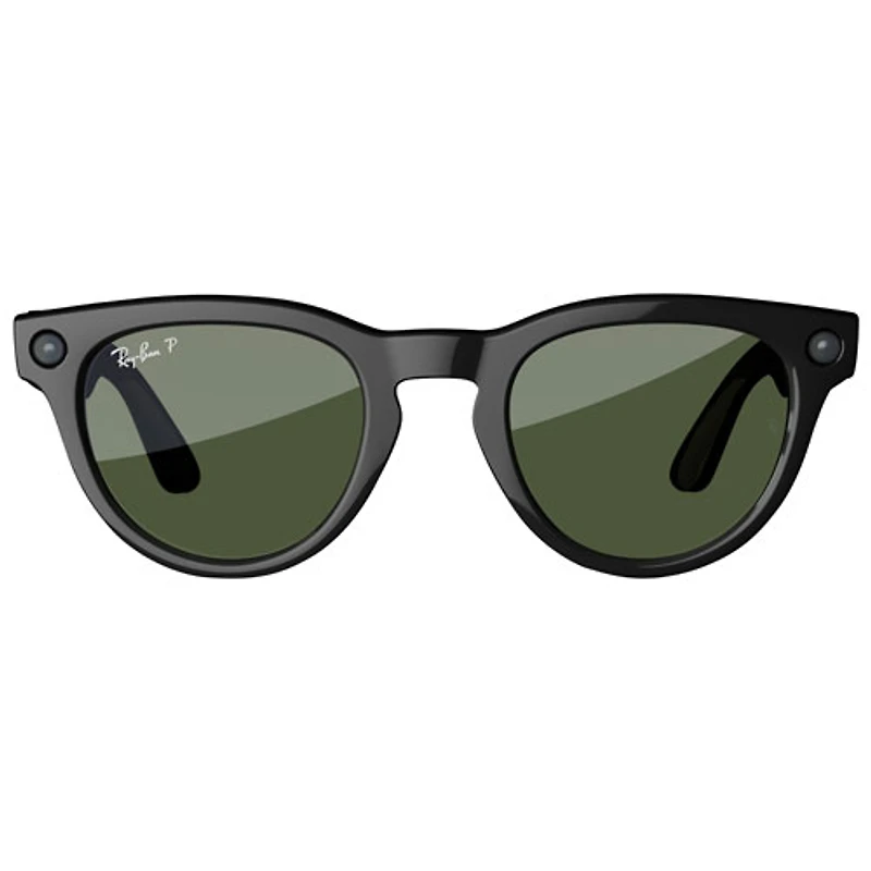 Lunettes Headliner (1re génération) de Ray-Ban | Meta avec IA, photo, vidéo, audio et messagerie - Noir/Vert