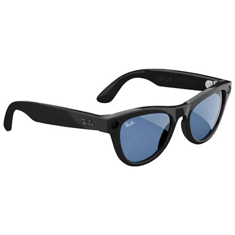 Ray-Ban | Meta Skyler Glasses with AI, Photo, Video, Audio & Messaging - Black/Cerulean Blue/Transitions