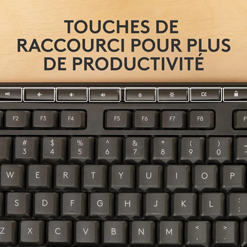 Ensemble avec clavier et souris Bluetooth MK370 de Logitech - Graphite
