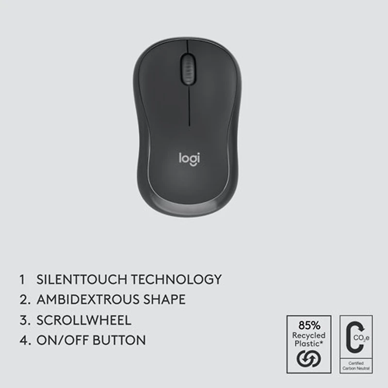 Ensemble avec clavier et souris Bluetooth MK370 de Logitech - Graphite