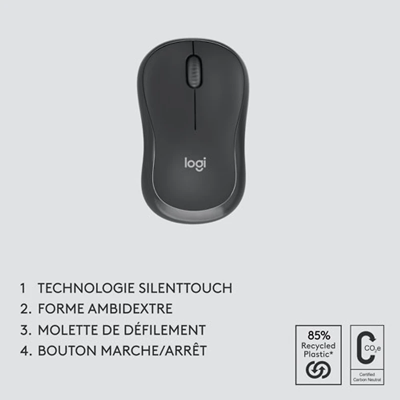 Ensemble avec clavier et souris Bluetooth MK370 de Logitech - Graphite