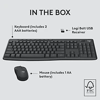 Ensemble avec clavier et souris Bluetooth MK370 de Logitech - Graphite