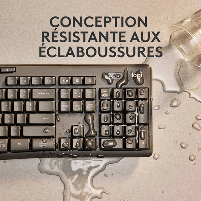 Ensemble avec clavier et souris Bluetooth MK370 de Logitech - Graphite