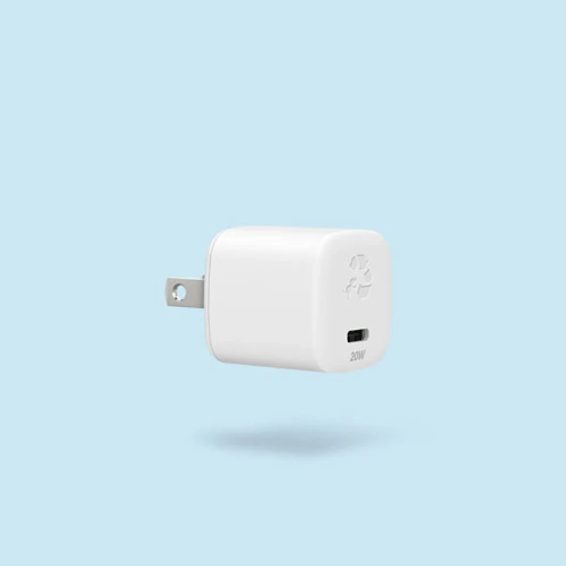 Nimble USB-C 20W PD GaN Wall Charger - White