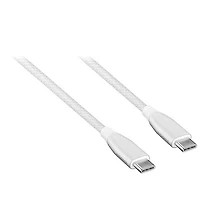 Insignia 1.2m (4ft) USB-C to USB-C Braided Cable (NS-MC5CC4W24-C) - White - Only at Best Buy