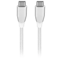 Insignia 1.2m (4ft) USB-C to USB-C Braided Cable (NS-MC5CC4W24-C) - White - Only at Best Buy