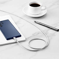Insignia 1.2m (4ft) USB-C to USB-C Braided Cable (NS-MC5CC4W24-C) - White - Only at Best Buy