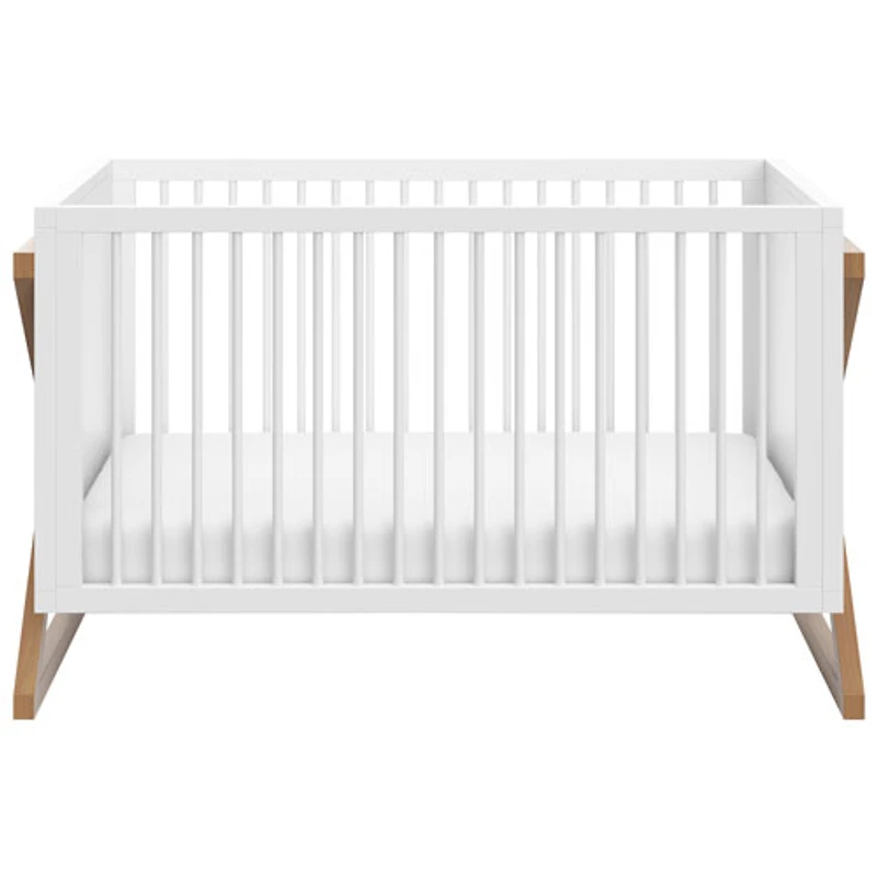 Lit de bébé transformable 3-en-1 Equinox de Storkcraft - Bois flotté rétro/Blanc