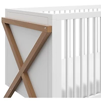 Lit de bébé transformable 3-en-1 Equinox de Storkcraft - Bois flotté rétro/Blanc