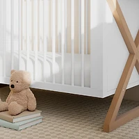Lit de bébé transformable 3-en-1 Equinox de Storkcraft - Bois flotté rétro/Blanc