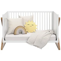 Lit de bébé transformable 3-en-1 Equinox de Storkcraft - Bois flotté rétro/Blanc