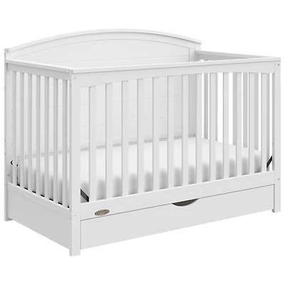Graco Bellwood 5-in-1 Convertible Crib with Drawer - White
